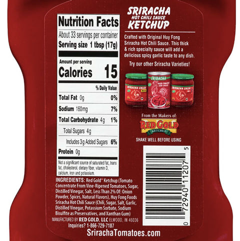 Huy Fong Sriracha Hot Chili Sauce Ketchup, 20oz