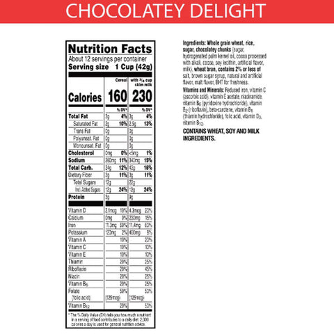 Kellogg's Special K Chocolatey Delight Cold Breakfast Cereal, 18.5 oz