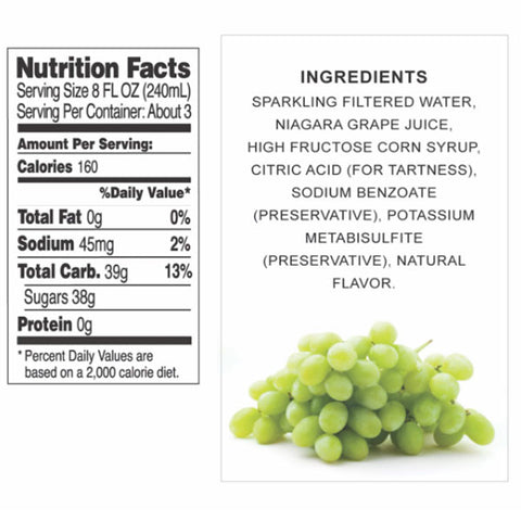 Welch's Non-Alcoholic Sparkling Juice Cocktail, White Grape, 25.4 fl oz