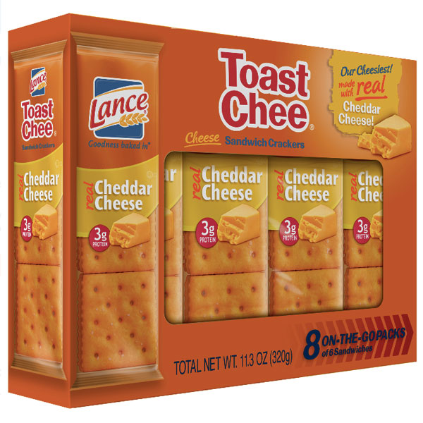 Lance ToastChee Cheddar Sandwich Crackers, 8 Ct - Water Butlers