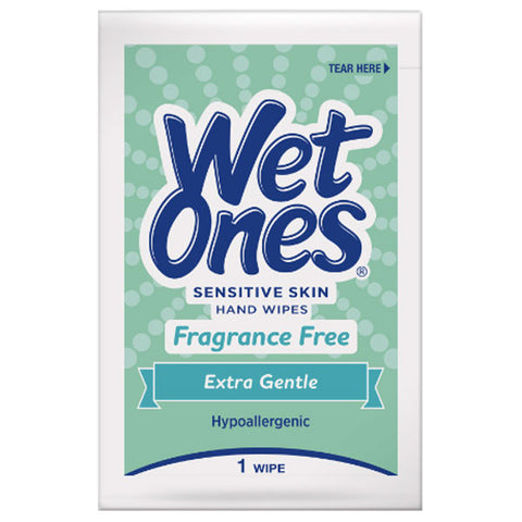 Wet Ones Sensitive Skin Hand Wipes, Singles Extra Gentle Fragrance & Alcohol Free, 24 Count