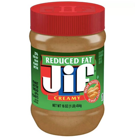 Jif Reduced Fat Creamy Peanut Butter, 16 oz