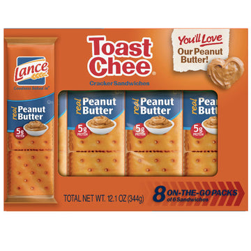 Lance ToastChee Peanut Butter Sandwich Crackers, 8 Ct