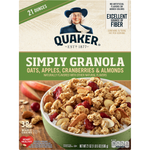 Quaker Simply Granola, Apples, Cranberries & Almonds Cereal, 21 oz