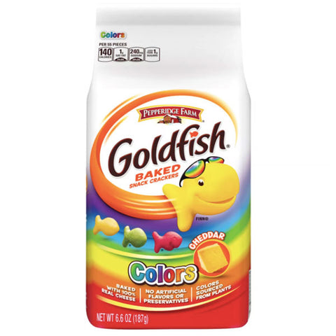 Pepperidge Farm Goldfish Colors Cheddar Crackers, 6.6oz - Water Butlers