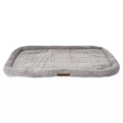 Vibrant Life Cozy Luxe Crate Mat Pet Bed, Gray