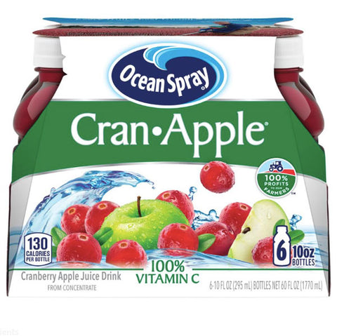 Ocean Spray Cran-Apple Juice, 10 Fl. Oz, 6 Count - Water Butlers