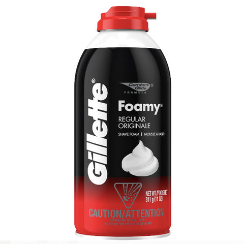 Gillette Foamy Regular Shaving Foam, 11 oz - Water Butlers