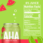 AHA Sparkling Water, Lime + Watermelon, 12 fl oz, 8 Pack