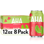AHA Sparkling Water, Lime + Watermelon, 12 fl oz, 8 Pack