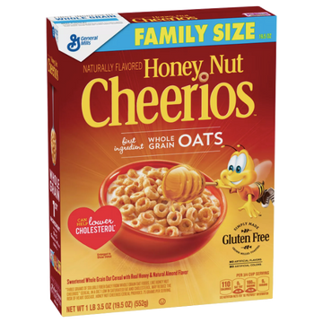 Cheerios Honey Nut Breakfast Cereal, Family Size, 18.8 oz