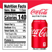 Coca Cola Soda Soft Drink, 12 Fl Oz Coke, 24 Count