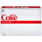 Diet Coca Cola Soda Soft Drink, 12 Fl Oz Coke, 24 Count