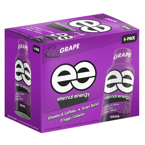 Eternal Energy Premium Energy Shot, Grape, 1.93 fl oz, 6 Count