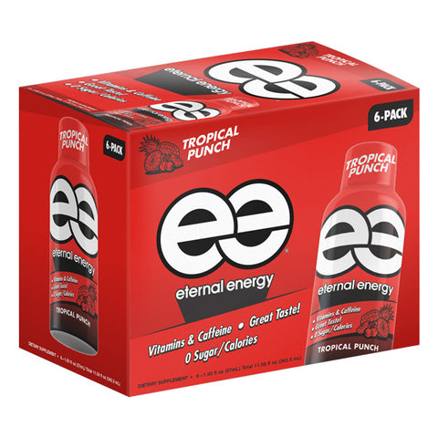 Eternal Energy Premium Energy Shot, Tropical Punch, 1.93 fl oz, 6 Count