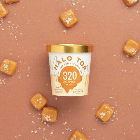 Halo Top Sea Salt Caramel Ice Cream, 1 pint - Water Butlers