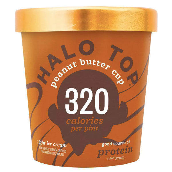Halo Top Peanut Butter Cup Ice Cream, 1 pint - Water Butlers