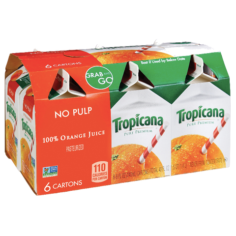 Tropicana Pure Premium Orange Juice, 6 Ct - Water Butlers