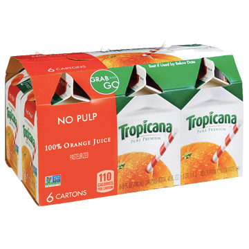 Tropicana Pure Premium Orange Juice, 6 Ct