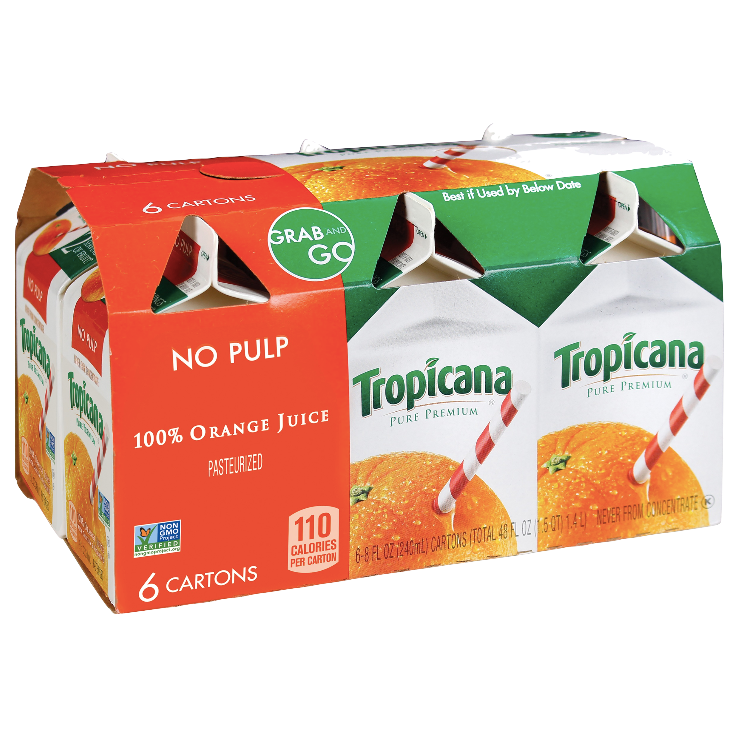 Tropicana Pure Premium Original Orange Juice No Pulp 89oz Jug