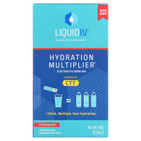Liquid IV Hydration Multiplier, Electrolyte Powder Packet Drink Mix,  Strawberry, 6 Count