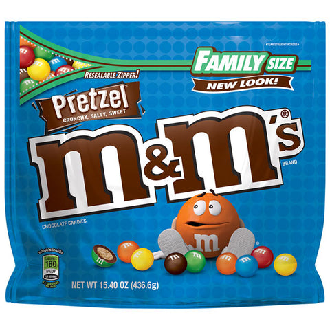 M&Ms Pretzel Chocolate Candy, Family Size, 15.4 oz.