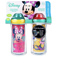 First Years Disney Mickey Mouse Insulated Hard Spout Sippy Cups, 9 oz, 2 ct