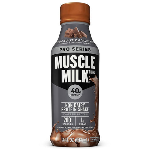 Muscle Milk Pro Series Protein Shake, Knockout Chocolate, 40g Protein, 14 Fl Oz