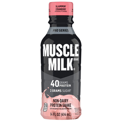 Muscle Milk Pro Series Protein Shake, Slammin' Strawberry, 40g Protein, 14 Fl Oz