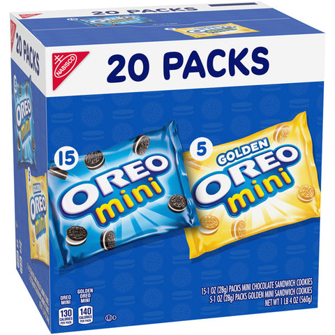 Oreo Mini Mix Sandwich Cookies Variety Pack, 20 Count