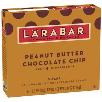 Larabar Gluten Free Bar, Peanut Butter Chocolate Chip, 6 Ct