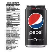 Pepsi 0 Zero 12 fl oz, 24 Pack - Water Butlers