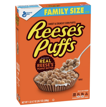 Reese's Puffs Breakfast Cereal, Family Size, 19.7 oz
