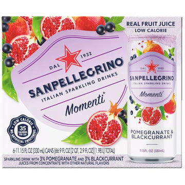 Sanpellegrino Momenti Pomegranate & Blackcurrant, 11.15 oz. 6 Ct