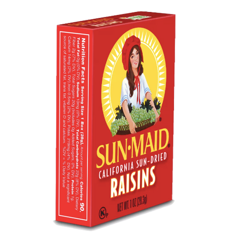 Sun-Maid Natural Raisins, 1oz, 6 Count - Water Butlers