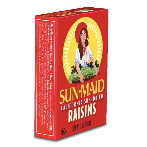 Sun-Maid Natural Raisins, 1oz, 6 Count - Water Butlers