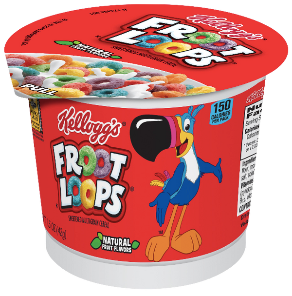 Kelloggs Froot Loops Cereal Cup 1.5 oz - Water Butlers