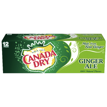 Canada Dry Ginger Ale Soda, 12 Count