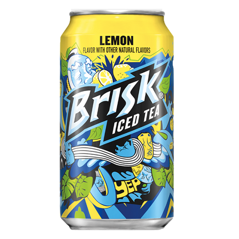 Brisk Lemon Iced Tea Cans, 12 Count - Water Butlers