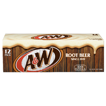 A&W Root Beer Soda, 12 Pack