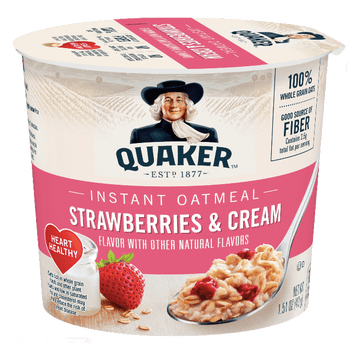 Quaker Strawberry & Cream Oatmeal Cup, 1.69 oz