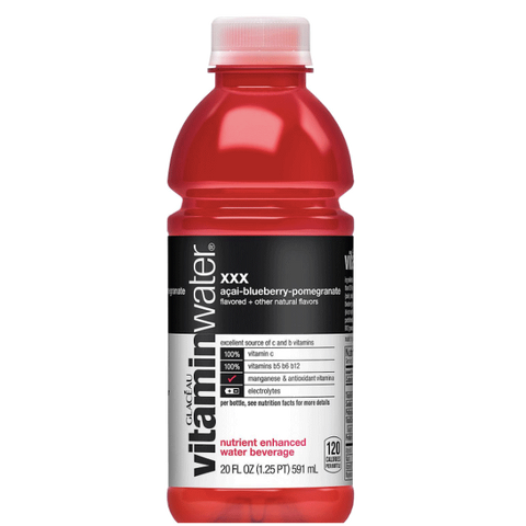 Vitaminwater Bottle, XXX Acai-Blueberry-Pomegranate, 20oz. - Water Butlers