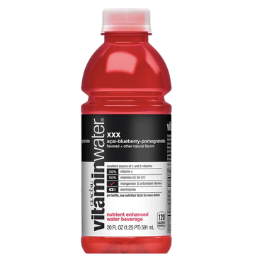Vitaminwater Bottle, XXX Acai-Blueberry-Pomegranate, 20oz.