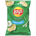 Lay's Party Size Sour Cream & Onion Chips, 14.75 oz - Water Butlers