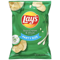 Lay's Party Size Sour Cream & Onion Chips, 12.5 oz