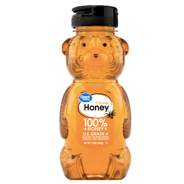Great Value Clover 100% Grade A Honey, 12 oz