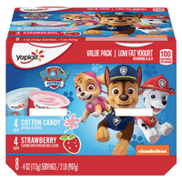 Yoplait Kids Yogurt Variety Pack, Paw Patrol Cotton Candy & Strawberry 8 Ct - Water Butlers