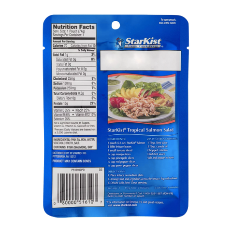 Starkist Pink Salmon in Water, 2.6oz - Water Butlers