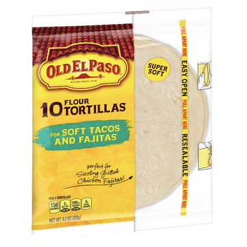Old El Paso Flour Tortilla, For Soft Tacos, 10 Count