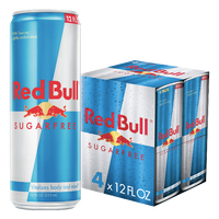 Red Bull Sugar Free Energy Drink, 12 Fl Oz, 4 Ct - Water Butlers